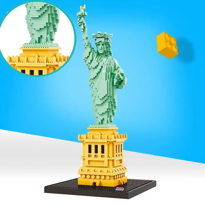 2510 шт. DIY сборка статуя Liber 3D модель наборы архитектурных конструкций