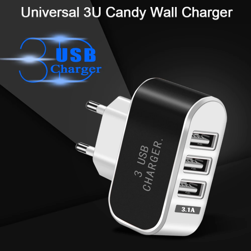 Зарядное устройство Acgicea 3 USB в ассортименте|Зарядные устройства для телефонов| |