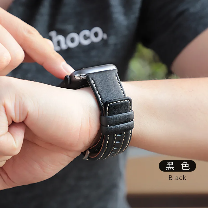 Беспроводное зарядное устройство HOCO Duke кожаный ремешок для часов Apple Watch версии