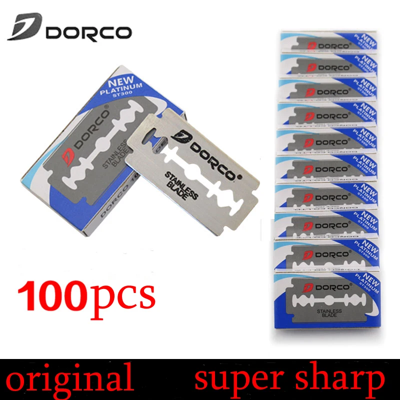 100 шт Оригинальные Dorco A + мужские бритвенные супер острые лезвия для стрижки волос