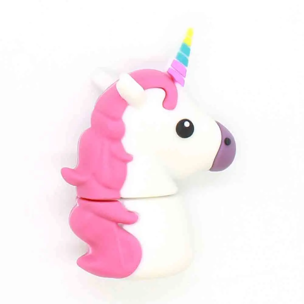 White Unicorn Мультяшные USB флеш-накопители 8 Гб милый котенок Кот Единорог кролик животное флешки 32 ГБ флеш-накопитель 4 Гб 16 Гб карта памяти творческие подарки - Цвет: White Unicorn