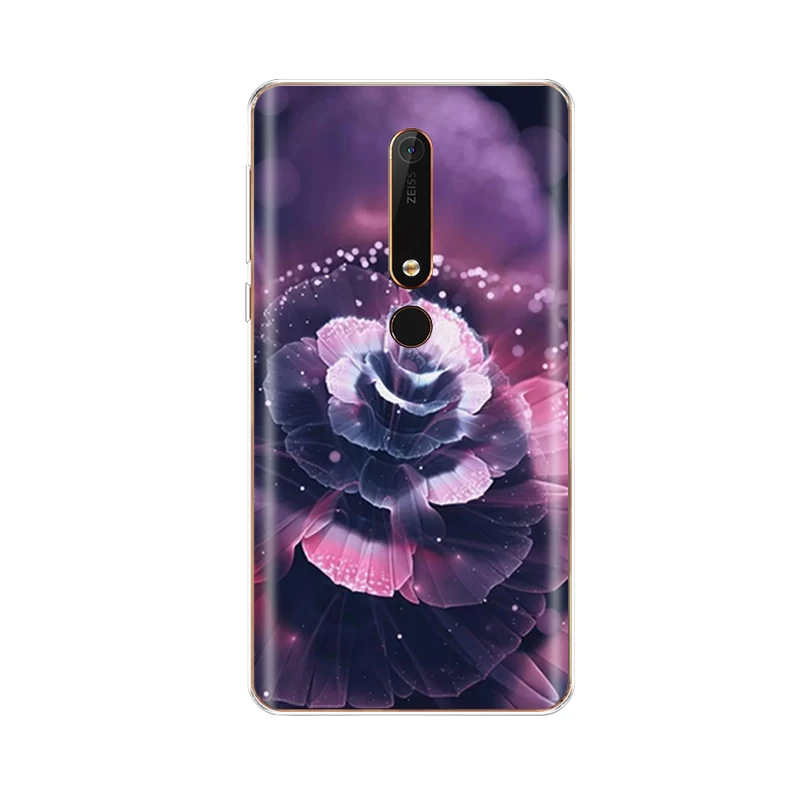 Силиконовый чехол для nokia 6 6,1 8 для nokia 6 чехол для nokia 6. 1 plus Мягкий ТПУ чехол для задней панели телефона чехол бампер узор
