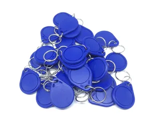 100 шт. RFID 13,56 МГц IC Tag Token Key Ring IC карты синий