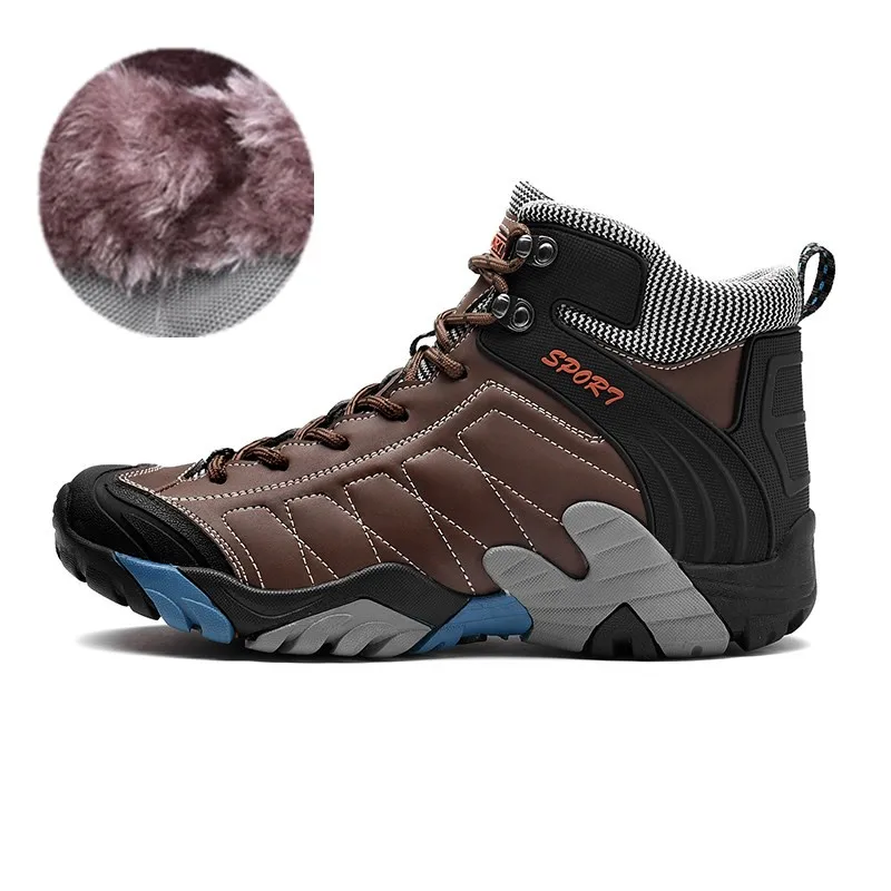 Мужские ботинки из натуральной кожи плюшевые теплые зимние сапоги 38 45|shoes men|shoes
