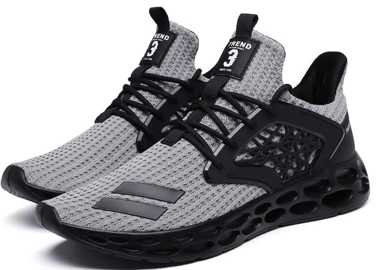 grey 1 Мужские Легкие беговые кроссовки на плоской подошве; Masculino Adulto; обувь для мужчин; женские кроссовки; Chaussure Femme; беговые кроссовки - Цвет: grey 1