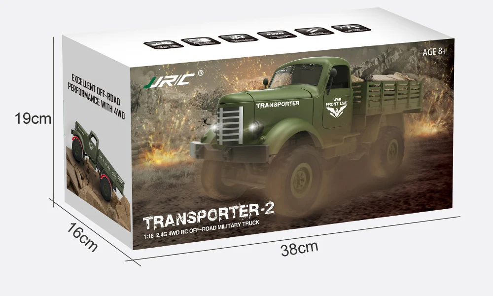 JJRC Q60/JJRC Q61 1/16 RC грузовик 2,4G 6WD/4WD RC внедорожный гусеничный военный грузовик армейский автомобиль Детский подарок детские игрушки для мальчиков RTR