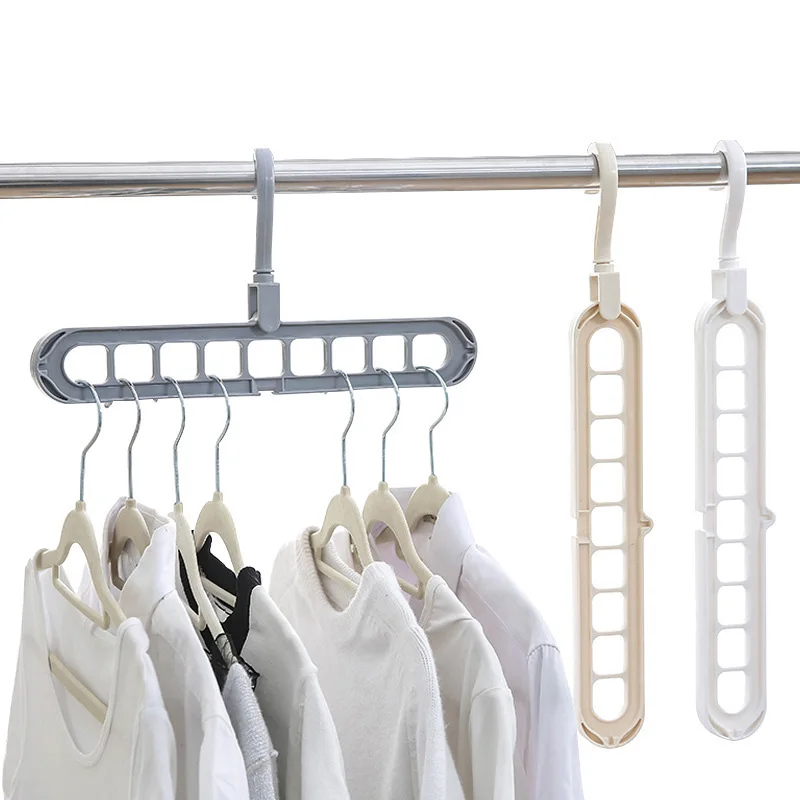 Multi-port Support Circle Clothes Hanger Multifunction Plastic Scarf Hangers Wardrobe Finishing Storage Shelf | Дом и сад