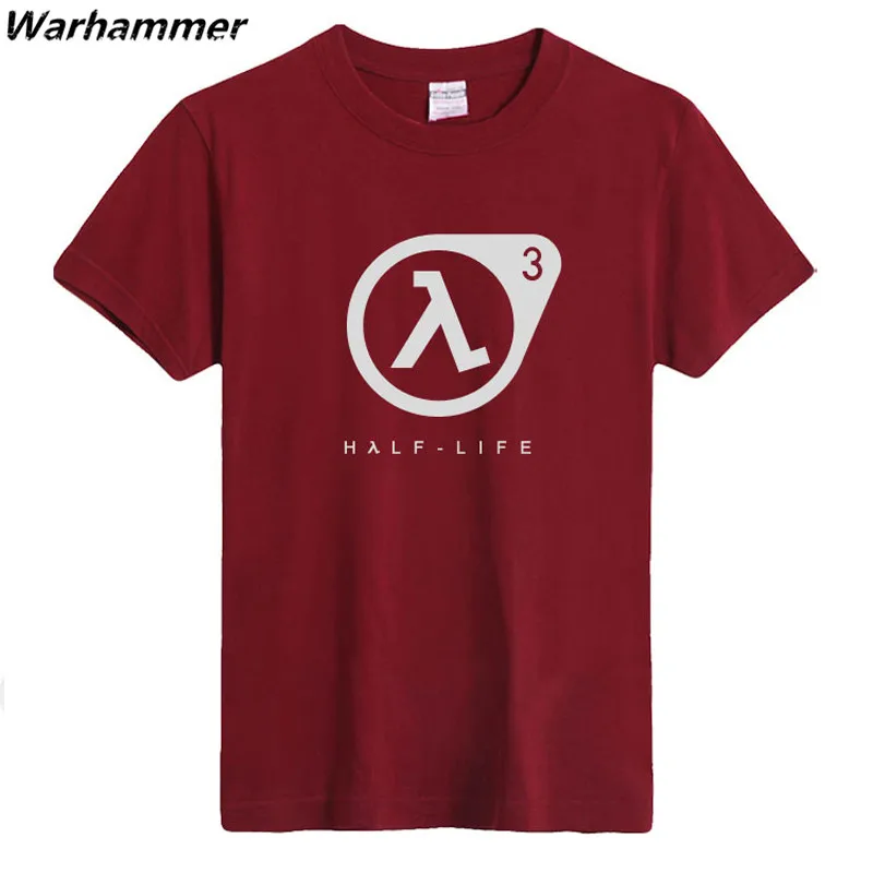 Half life Вентиляторы футболка Для мужчин игры с короткими руками Homme 6.2 унц. тяжелый