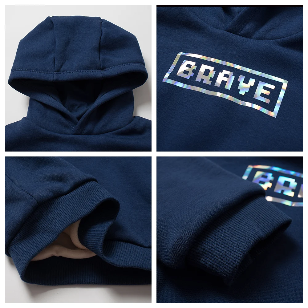 Balabala/Детская толстовка с капюшоном свитер для маленьких мальчиков лазерным