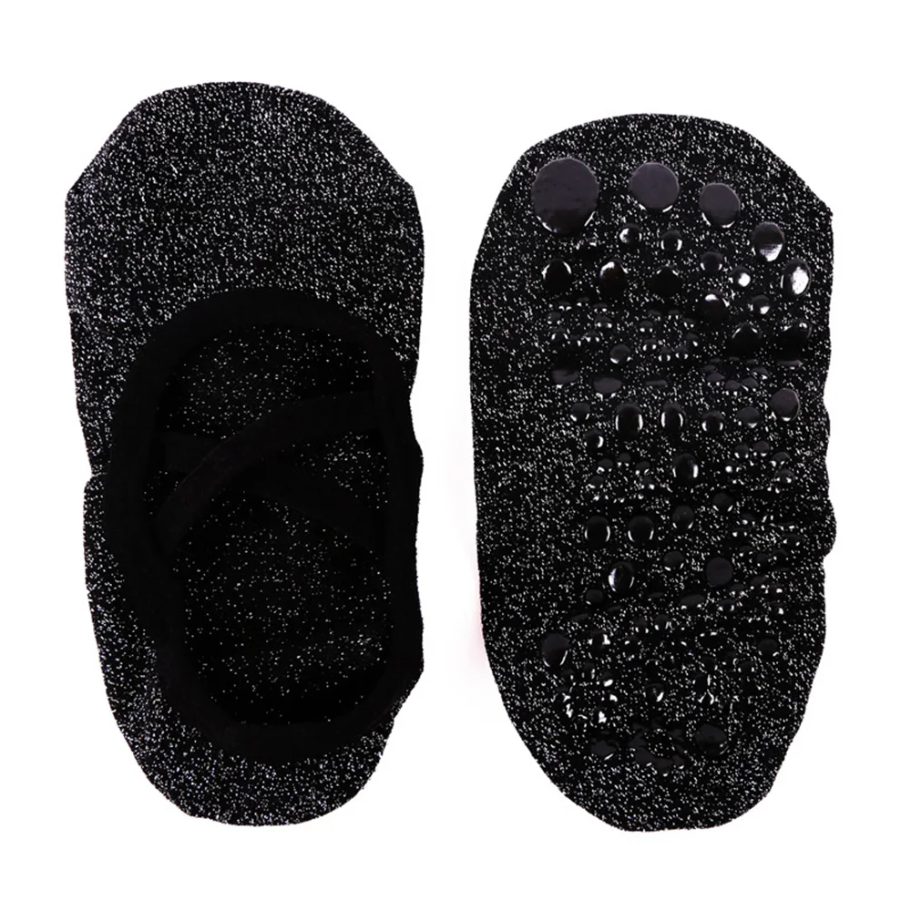 1 пара Для Женщин серебряные блестящие Йога носки Противоскользящий силиконовый