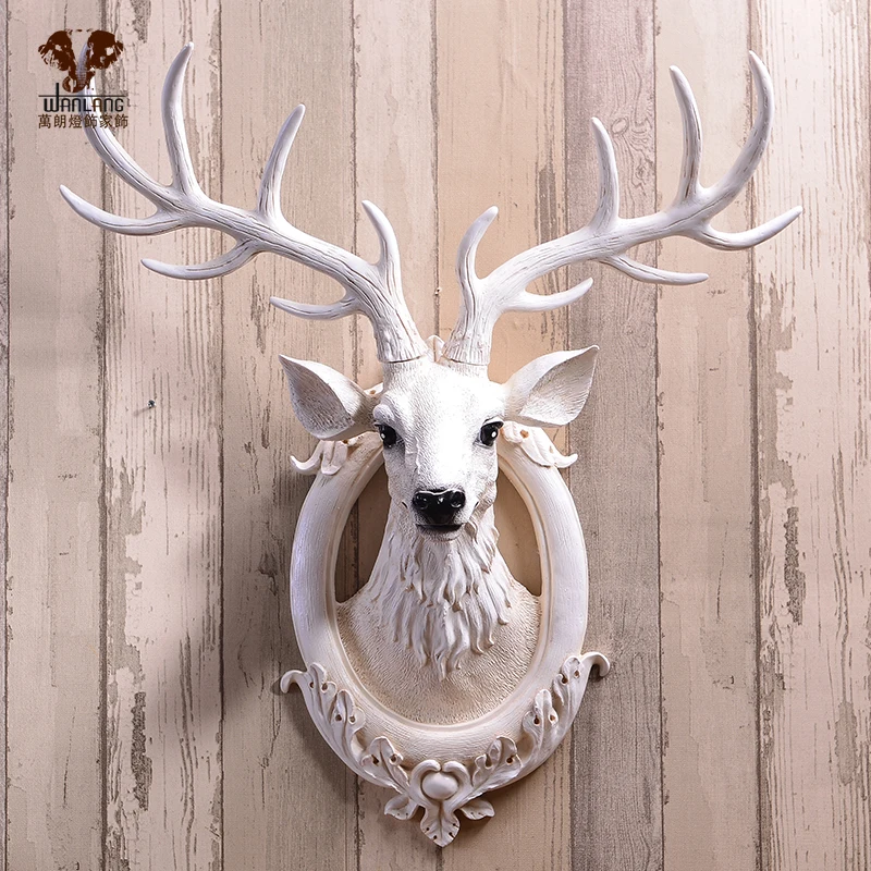 Голова искусства Ремесла Wanlang счастливый олень кулон настенная Фреска
