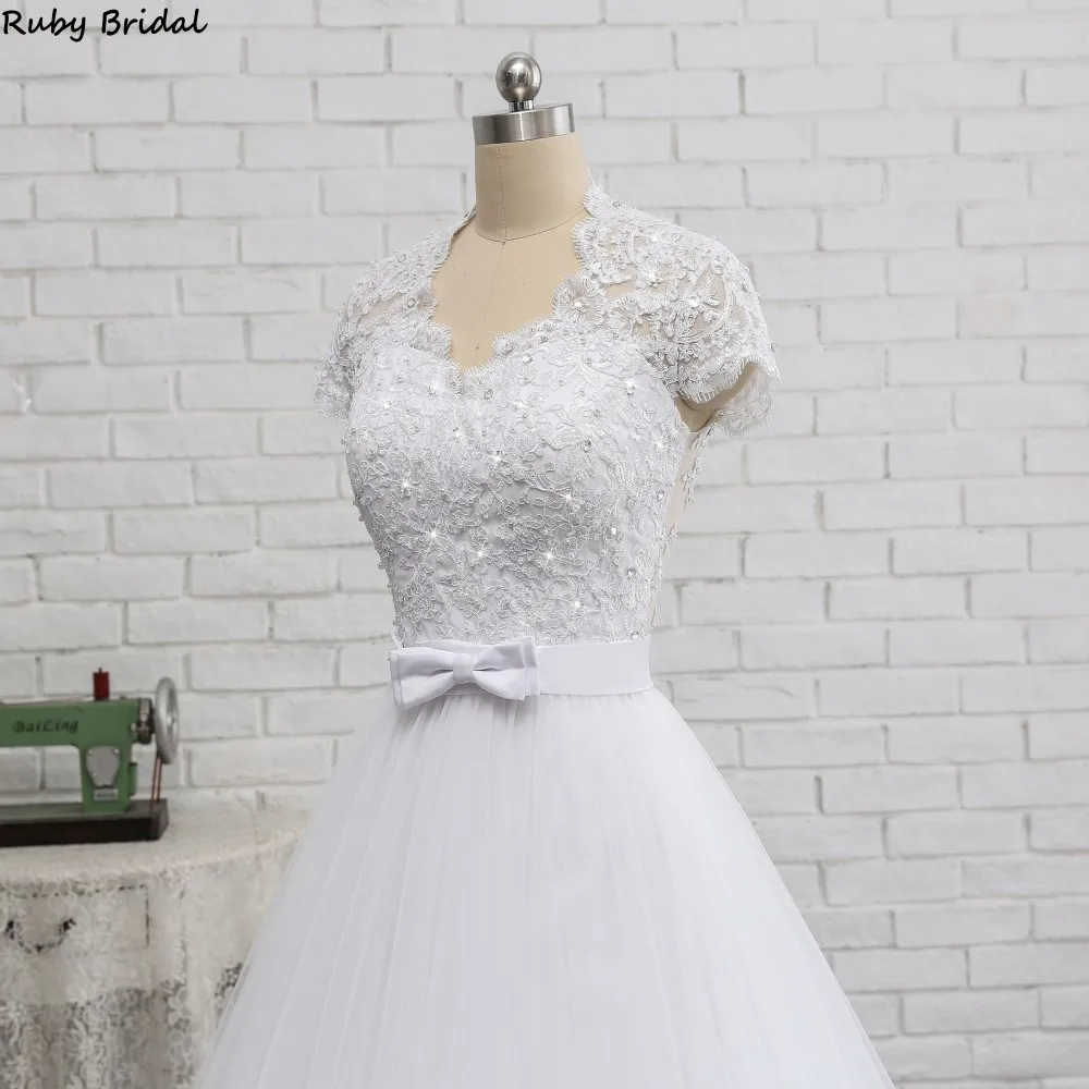 Свадебное платье Ruby Bridal элегантное бальное с коротким рукавом свадебные платья