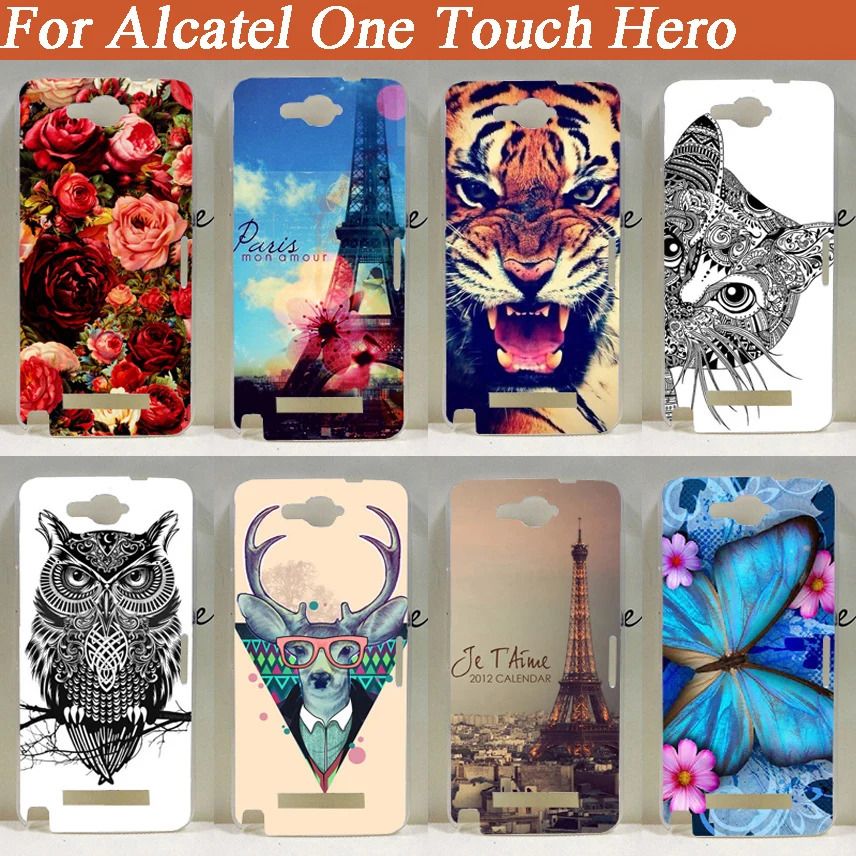 Красивый чехол с рисунком для Alcatel One Touch Hero 8020 8020D OT8020 бесплатная доставка