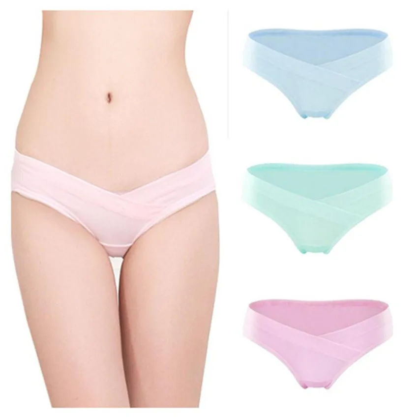 

2019 3PCS/Lot cotton Pregnancy Maternity Women Underwear Panties pregnant women clothes low-Waist Briefs Intimates Short Pants