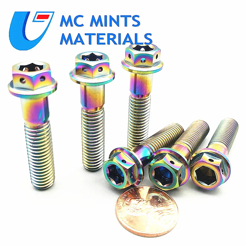 2 шт. титановые болты для мотоцикла M8 x15 20 25 30 35 40 45 50 55 мм|ti screws|titanium boltsti bolt |