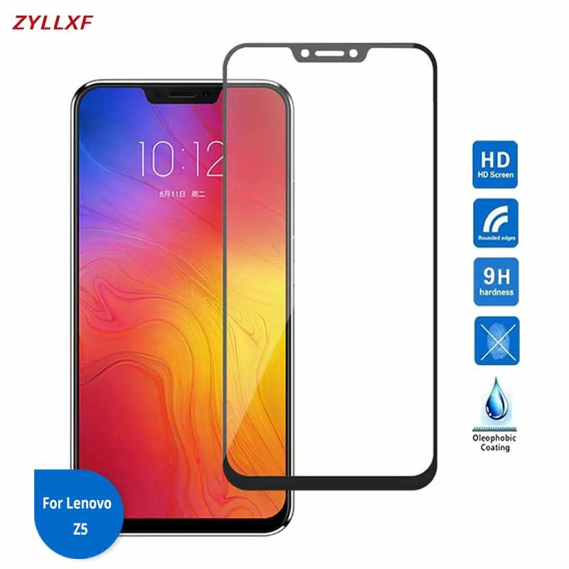 For Lenovo Z5 L78011 Full cover Tempered Glass Premium Screen Protector Film 6.2 inch 9H 2.5D Safety On LenovoZ5 L 78011 | Мобильные