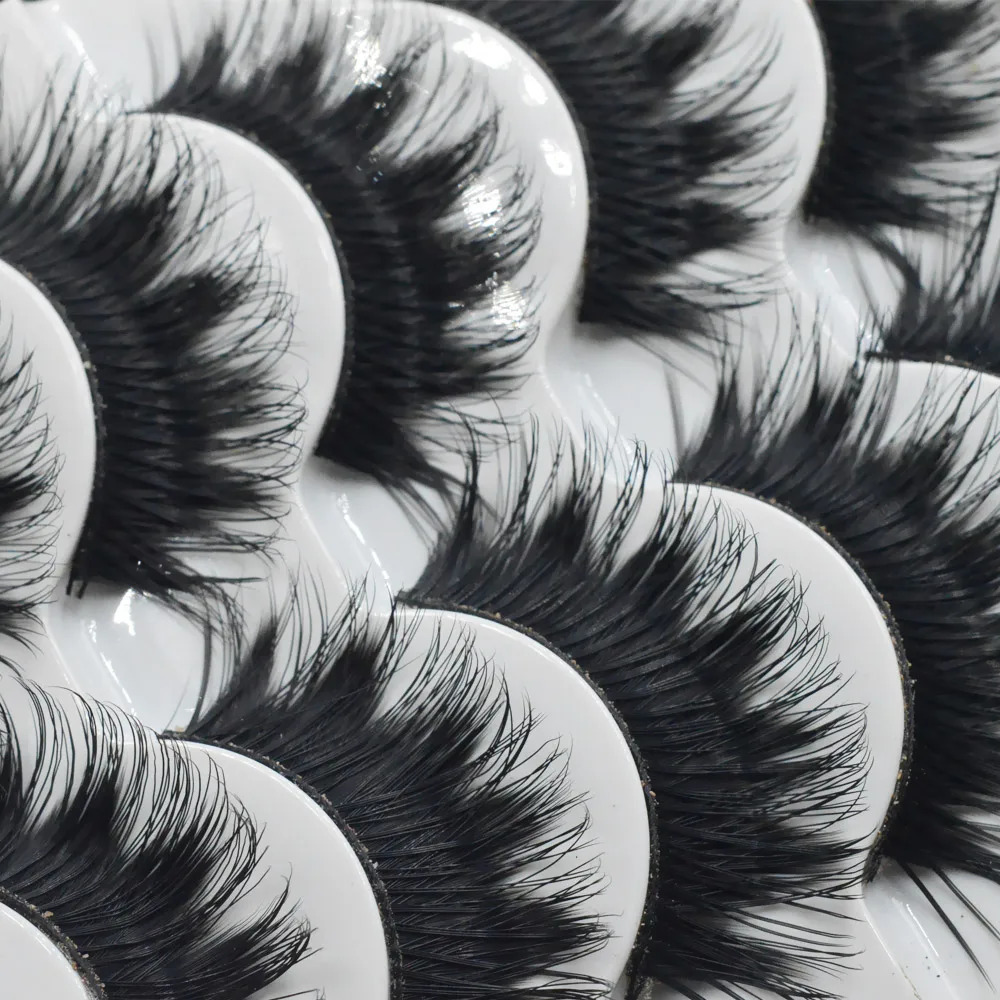 5 парт/лот красивые длинные густые накладные ресницы для макияжа черные