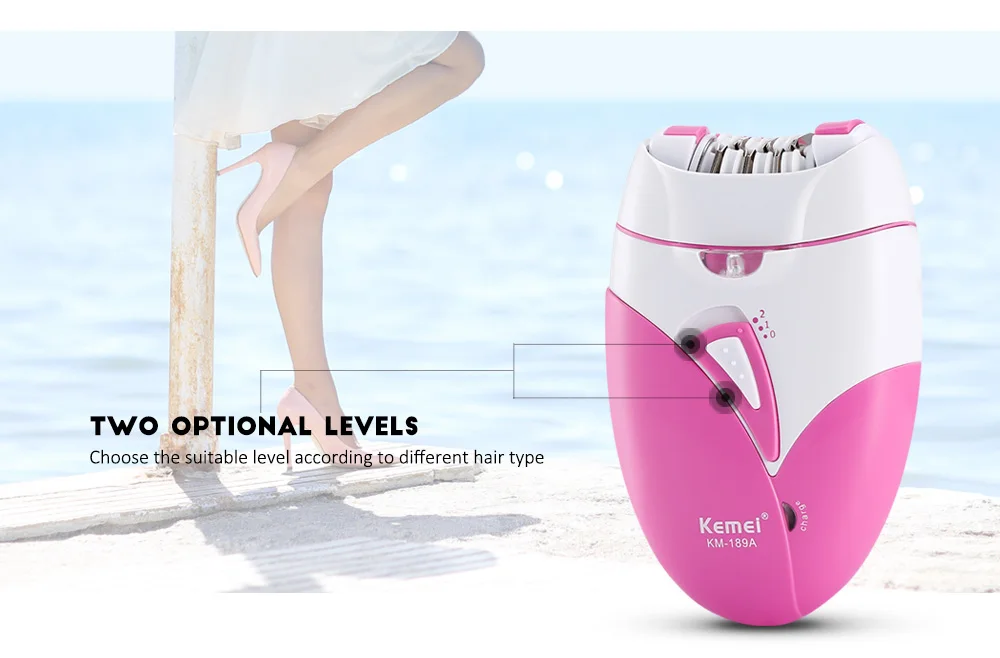 Kemei km-189a женский эпилятор USB зарядка для удаления волос Бритва машина Электрический перезаряжаемый Женский Триммер для бритья Удаление волос