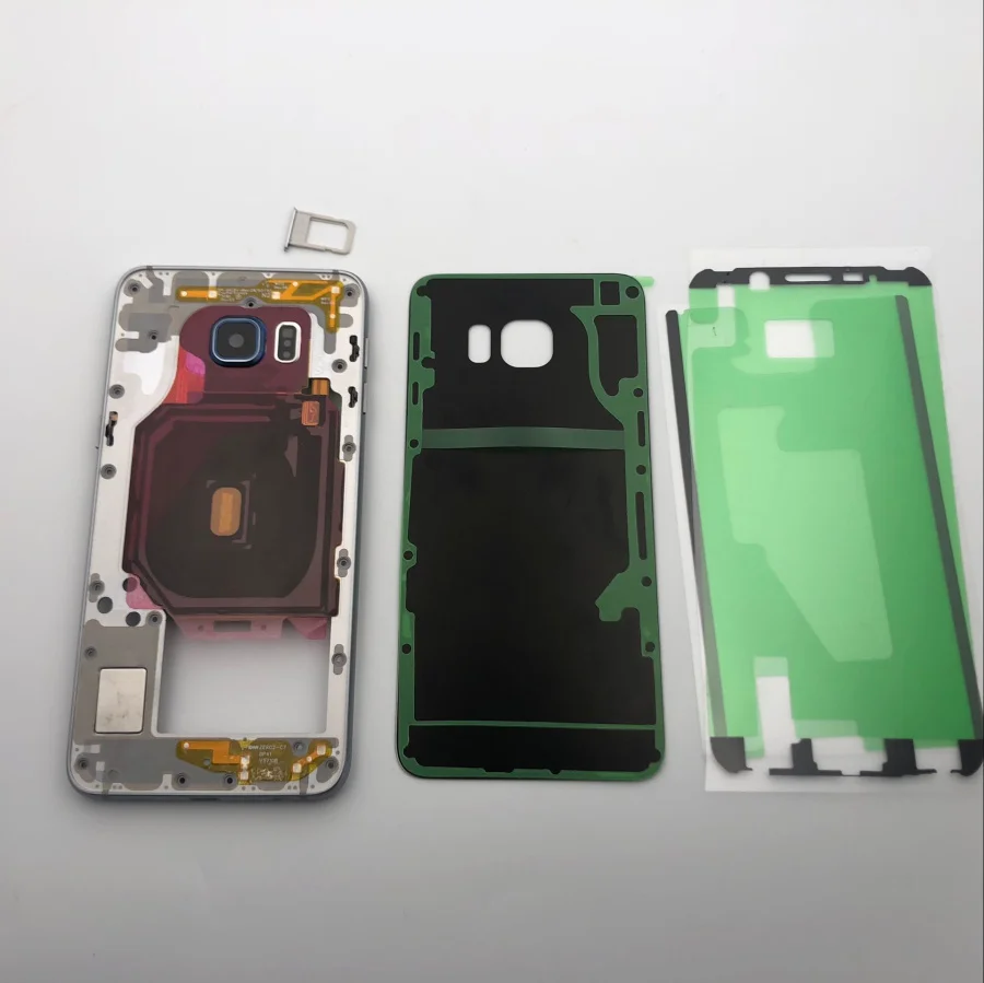 Оригинальный чехол S6 + с полным покрытием задняя крышка средняя рамка для Samsung Galaxy