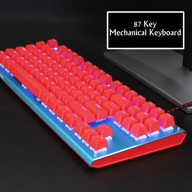 Kananic 87 ключ/104 ключ эргономичная RGB подсветка USB Проводная Механическая клавиатура с игровым чипом Дизайн Оси горячей замены