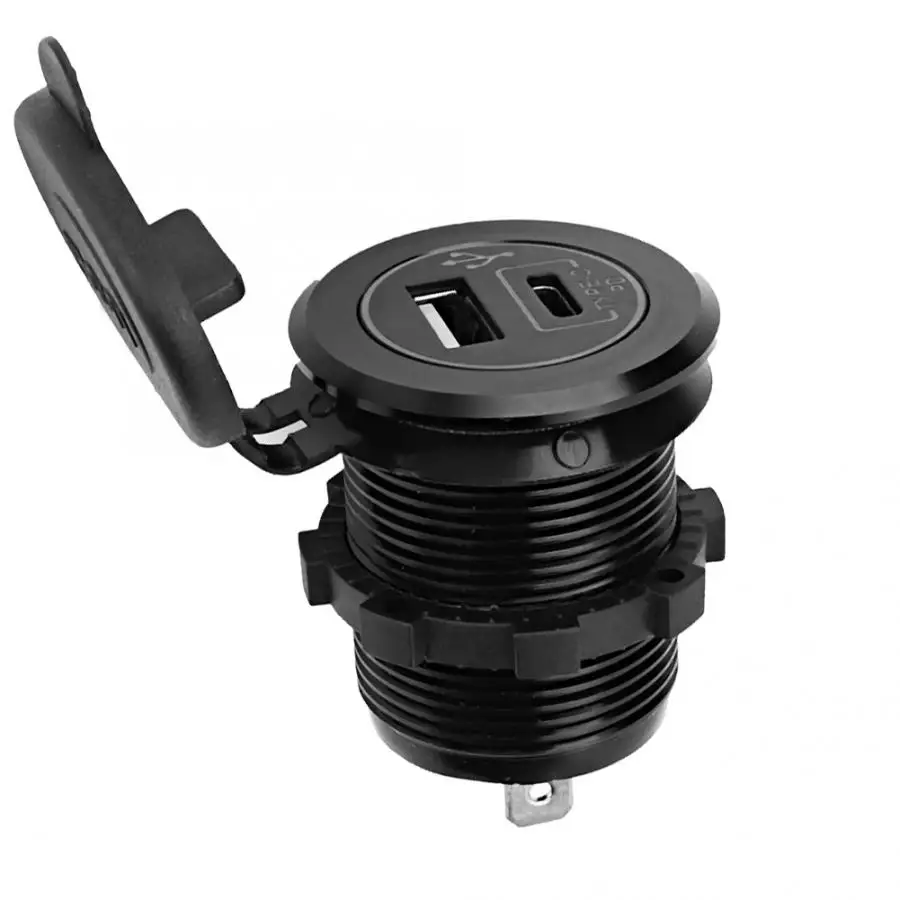 QC3.0 + Тип C PD Автомобильная Морская Лодка USB быстрая зарядка светодиодный