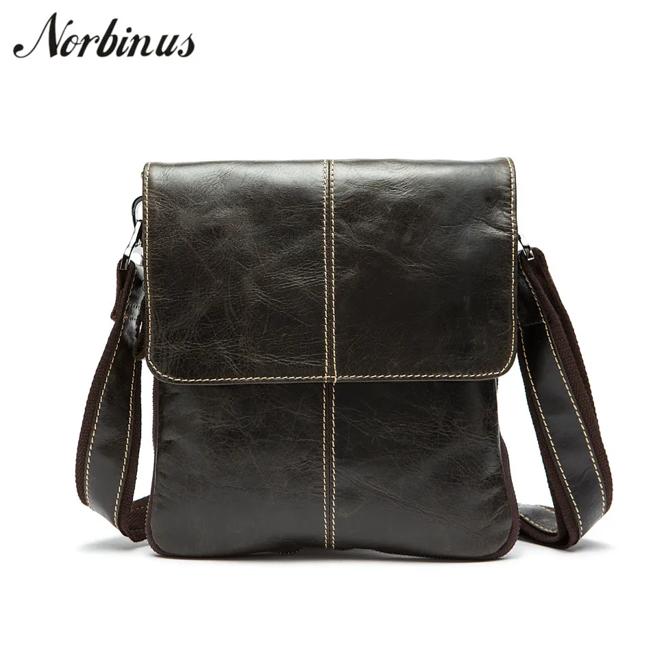 Сумка мессенджер Norbinus Мужская из натуральной кожи|flap bag|men crossbodybag male |