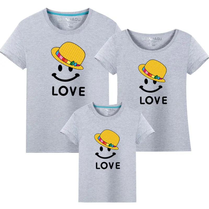 1 шт. Детская Хлопковая футболка с надписью Love|family matching outfits|matching outfitsfamily |