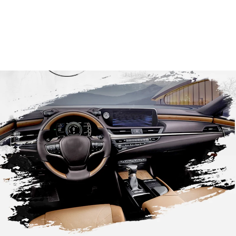lsrtw2017 abs wood color car center control panel trims for lexus es200 es260 es300h es350 f sport 2018 2019 2020 | Автомобили и