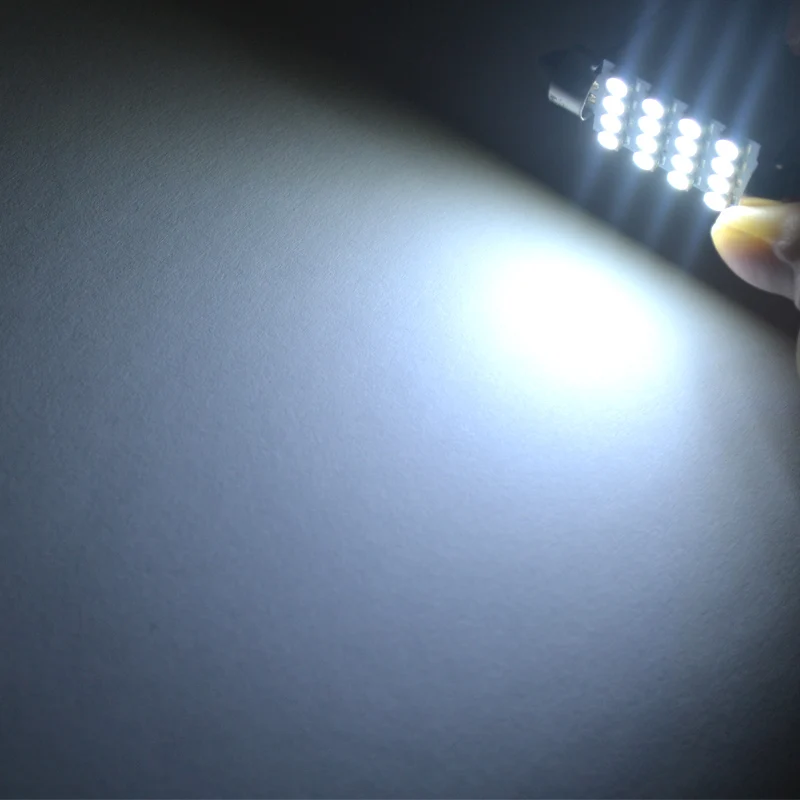 100 шт. 24 В СВЕТОДИОДНЫЙ грузовик C5W 31 36 39 41 мм Festoon 16 SMD 1210 3528 Светодиодный светильник