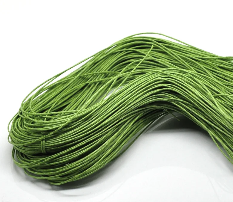 

DoreenBeads 80M(3149-5/8") Green Waxed Cotton Cord 1mm for Bracelet/ Necklace (B19330), yiwu