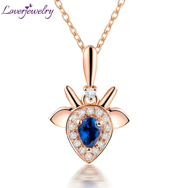 LOVERJEWELRY лидер продаж кулон Козерог однотонное розовое золото 18 карат натуральный