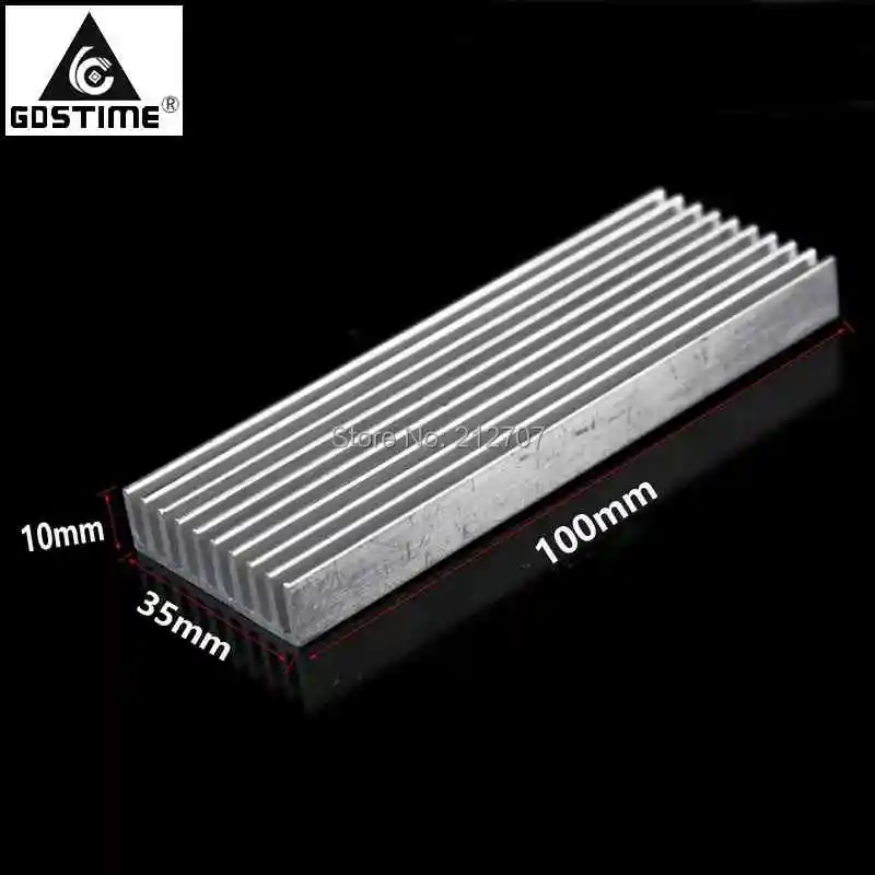 

Gdstime 100x35x10mm Aluminum DIY Cooling Cooler Heat Sink Heatsinks For LED