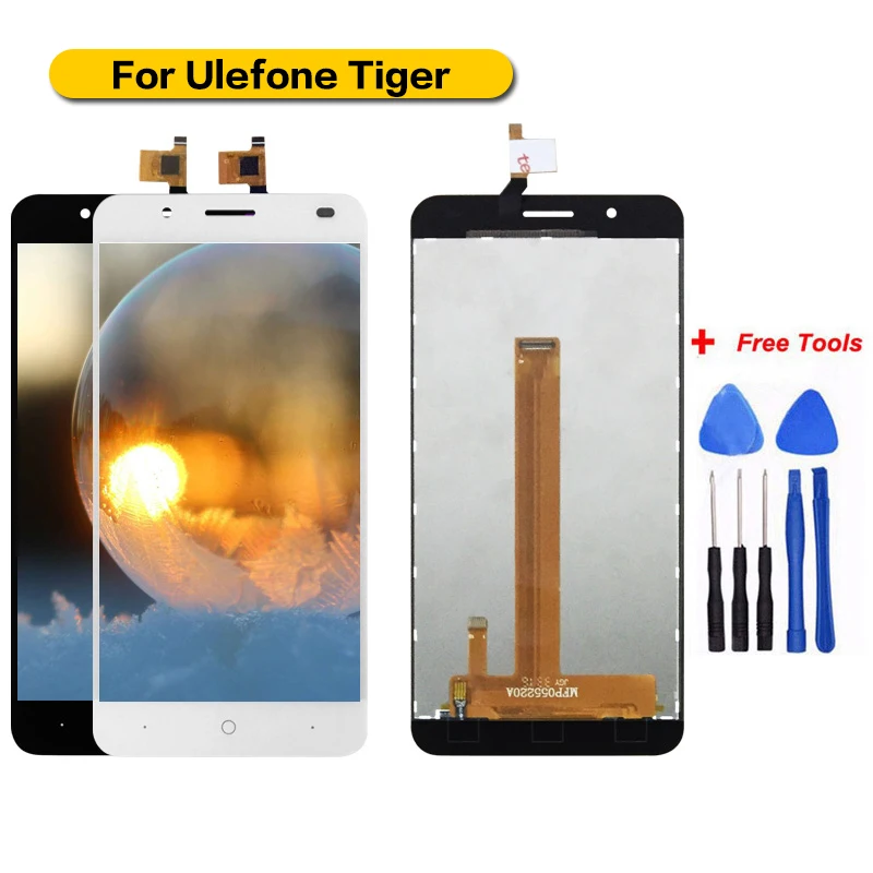 100% Протестировано на ЖК-дисплей Ulefone Tiger + кодирующий преобразователь сенсорного