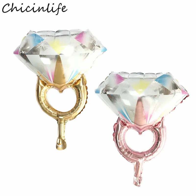 Chicinlife 5 шт. АЛМАЗНОЕ КОЛЬЦО фольгированные шары девичник свадебный душ День