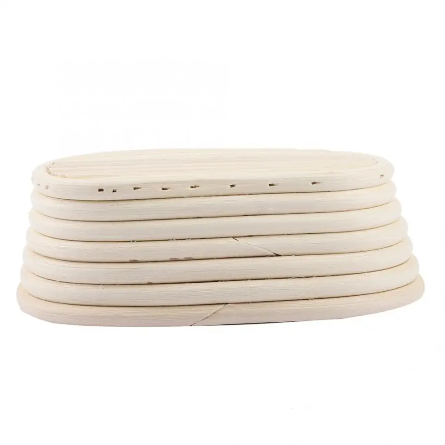 Fruit Basket Foldable Laundry Oval Shape Craft Rattan Bread Baking Tool | Дом и сад