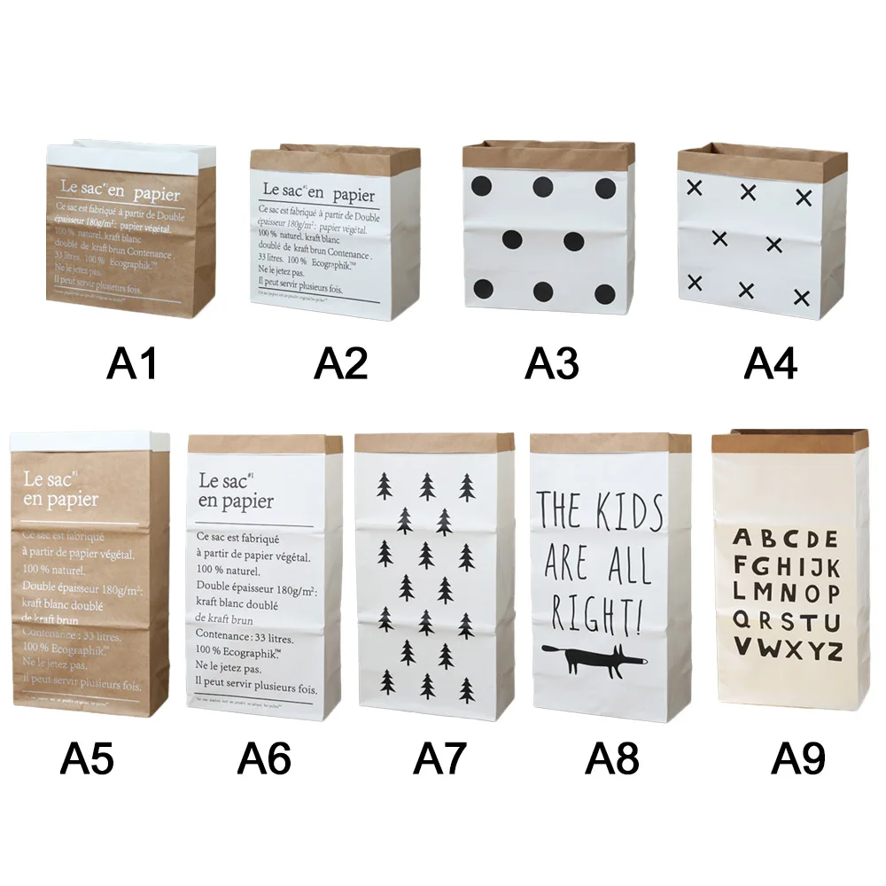 Мешок из крафт-бумаги мешок ткани Оксфорд для хранения и стирки детских игрушек