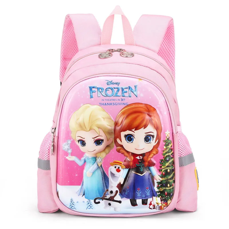 Pink Рюкзак disney, замороженная Детская сумка для школы и детского сада для девочек от 3 до 6 лет, милый рюкзак принцессы для маленьких девочек, подарок на день рождения - Цвет: Pink