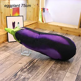 Eggplant 22 фрукты овощи в форме плюшевые игрушки подушка валик клубника манго дуриан киви лук брокколи морковь реалистичный Декор - Цвет: Eggplant