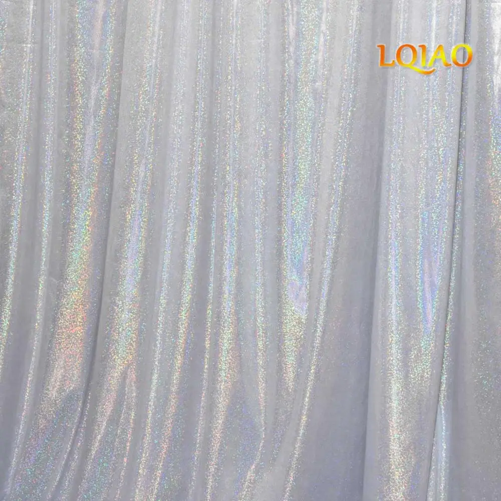 LQIAO 5x6ft Лазерная Серебряная голографическая ткань фон блестящие занавески фотобудка фото фон реквизит фон макияж