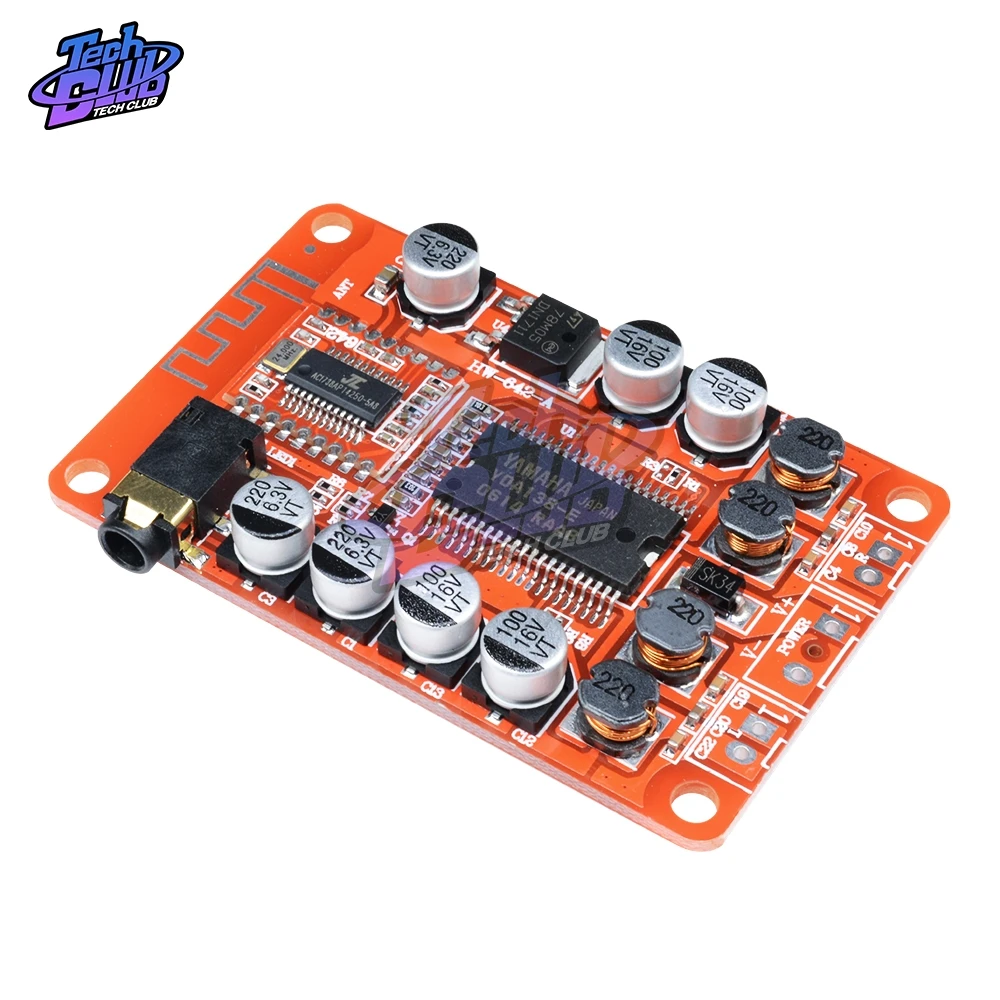 2*15 Вт YDA138-D DC 12 В 2A Bluetooth цифровая аудио Плата усилителя класса D стерео 2-канальный усилитель мощности для YAMAHA