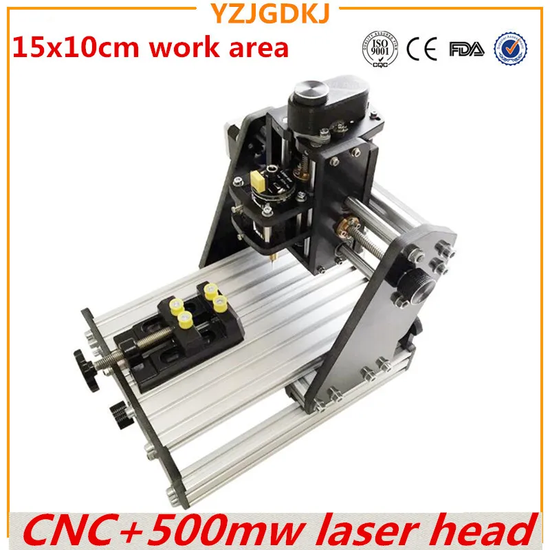 Wood Router+500mw laser CNC 1510+500mw laser GRBL control Diy high power laser engraving CNC machine,3 Axis pcb Milling machine
