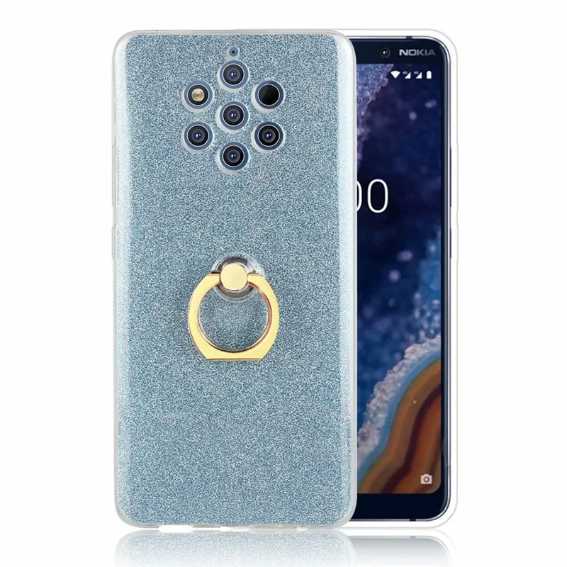 Ainike 2 в 1 блестящая наклейка для телефона Nokia 6 7 Plus 8 nokia 9 X7 X6 мягкий чехол ClearTPU с