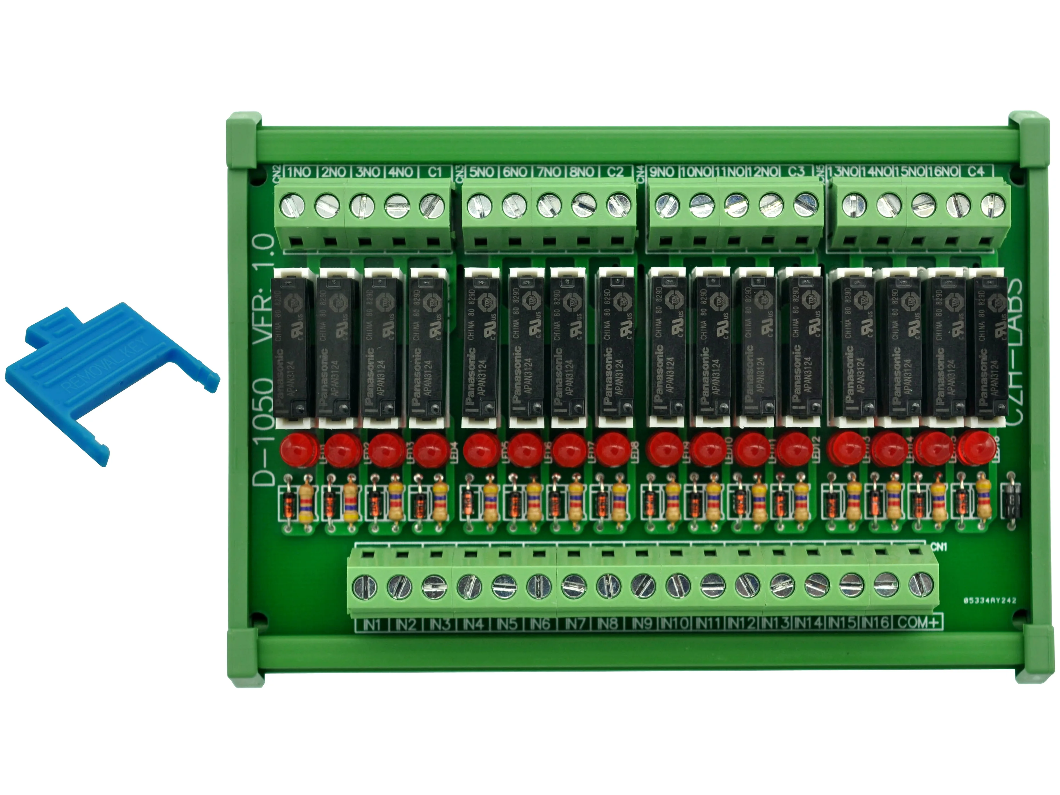 Тонкий DIN рейка крепление DC24V раковина/NPN 16 SPST NO 5A Мощность триггерный релейный