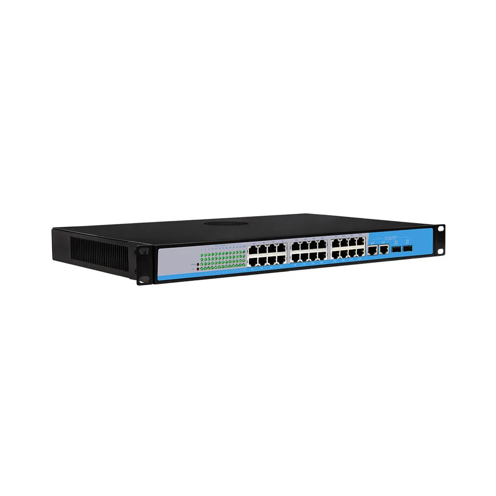 Сетевой коммутатор IEEE802.3af/at 24 канала 48 В 2 LAN порта 250 Мбит/с 100 Мбит/с|Коробки