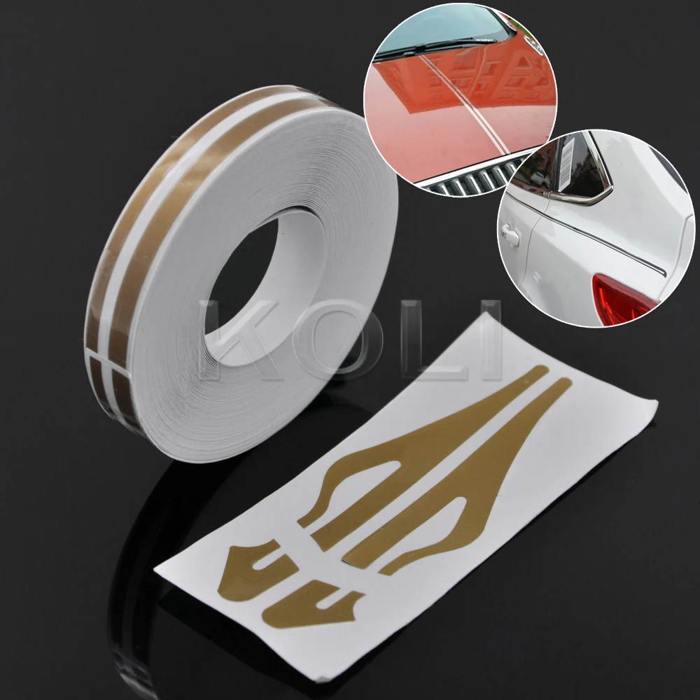 12 мм золотая полоса PinStriping Pin для кузова автомобиля двери окна Виниловая наклейка