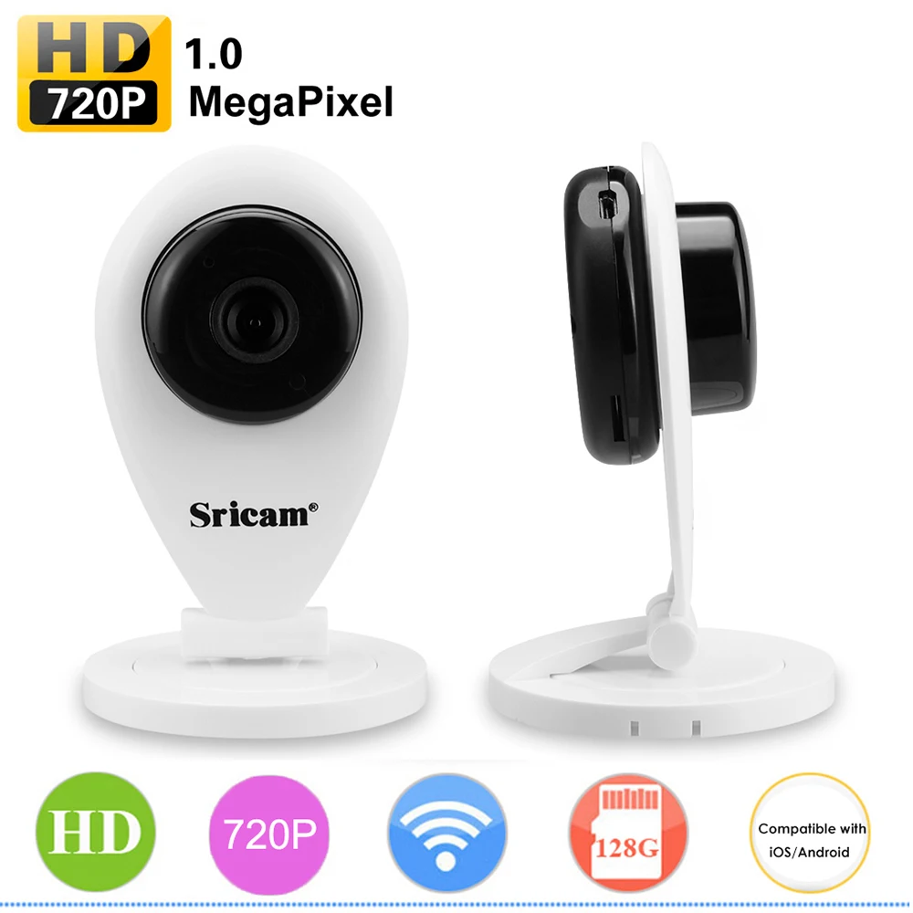 Sricam 720 HD Wifi Беспроводная ip камера 1.0MP CCTV безопасность Детский Монитор Обнаружение