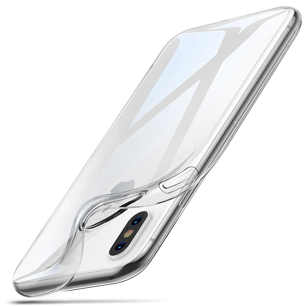 Прозрачный Ультратонкий Мягкий чехол для iPhone X XS XR 11 12 Mini Pro Max SE 2020 6 6S 7 8 Plus TPU