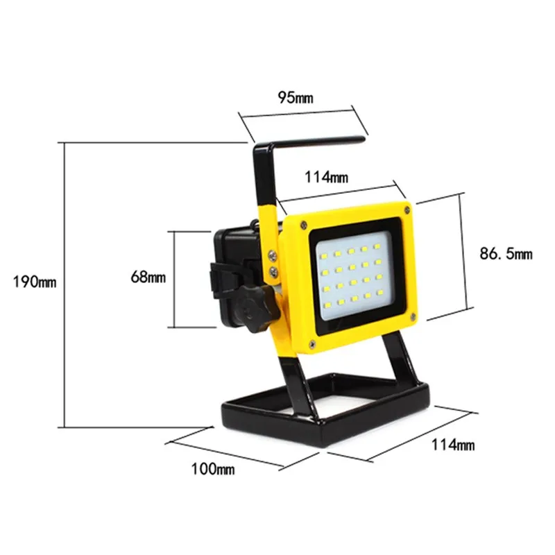 저렴한 마그네틱 휴대용 LED 투광 조명 20 개, 작업 지상 조명, 충전식 토치, 플러드 스팟, 캠핑, 야외 핸들 비상 조명 저렴한 마그네틱 휴대용 LED 투광 조명 20 개, 작업 지상 조명, 충전식 토치, 플러드 스팟, 캠핑, 야외 핸들 비상 조명