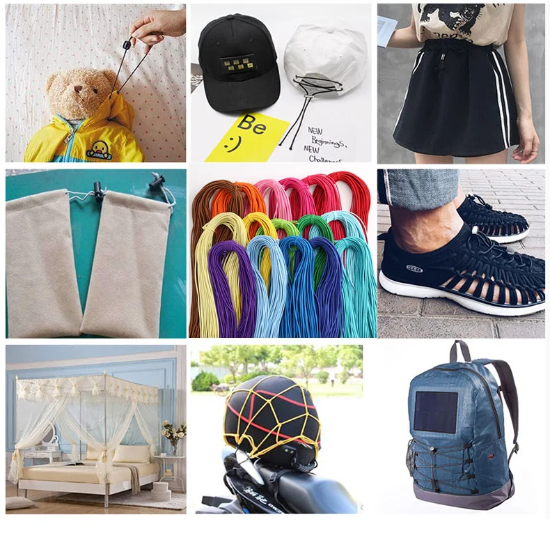 Черно-белая резинка эластичная лента круглые разных размеров для масок рта DIY