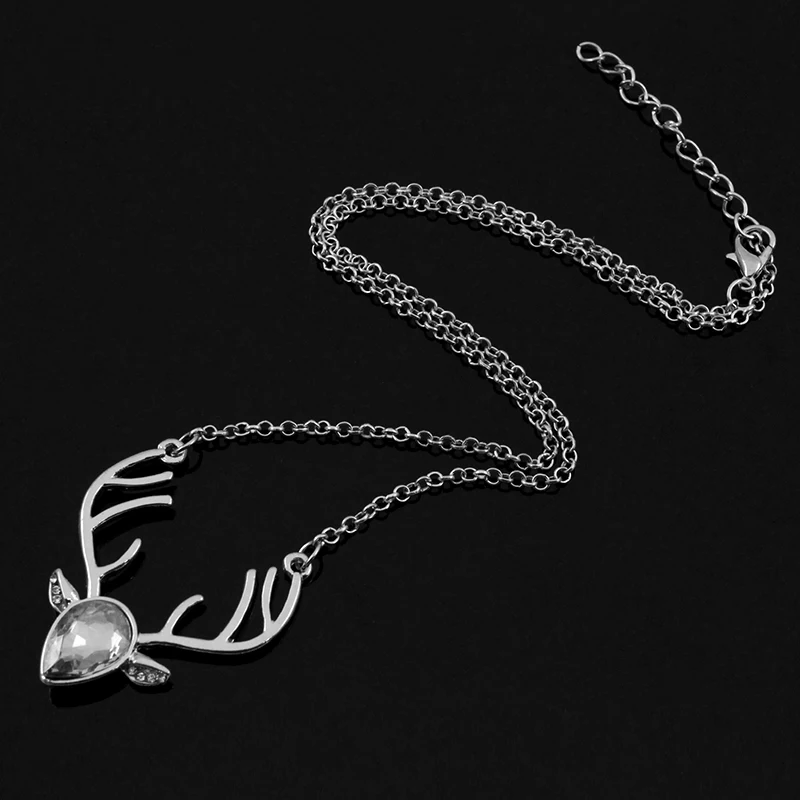 2017 New Arriving Christmas Gift Jewelry Cute Deer Head Pattern Pendant Necklace For Girls Women Party | Украшения и аксессуары